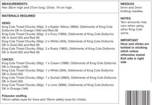 9064 King Cole Instructions