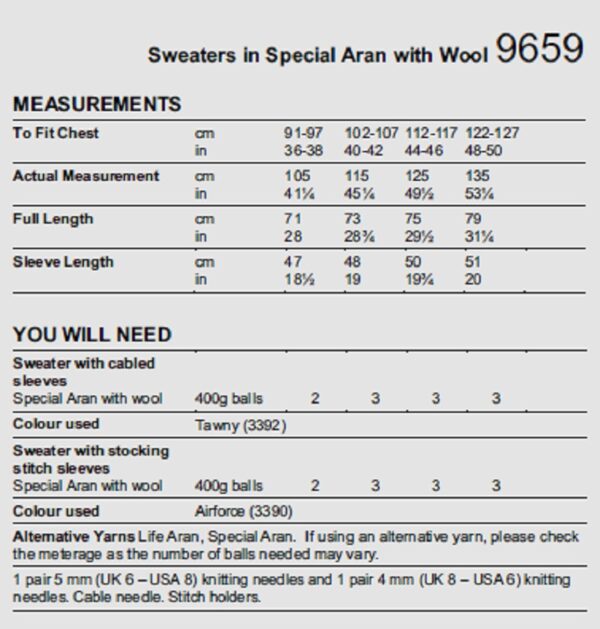 Stylecraft 9659 Instructions
