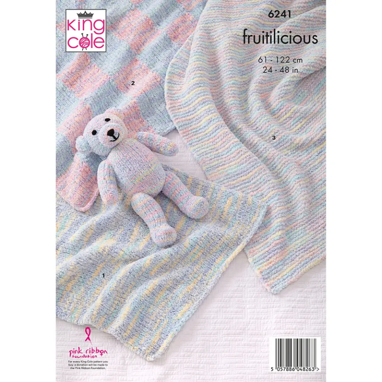King Cole Fruitilicious Pattern 6241 Blankets and Teddy Delta Wool Shop