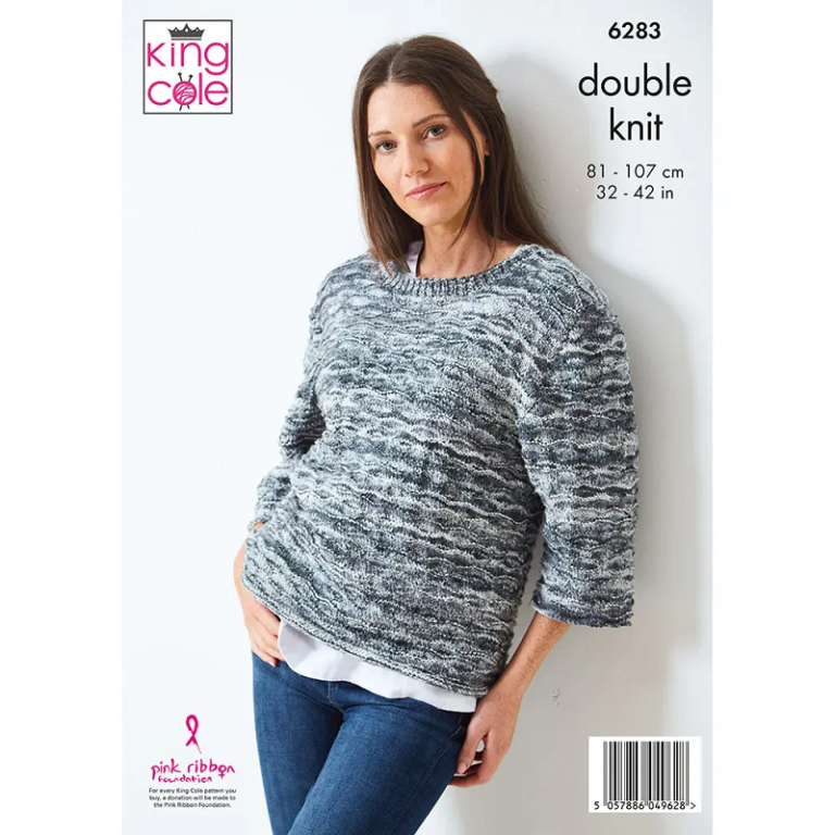 King Cole Camouflage DK Pattern 6283 Sweater and Tank Top Delta