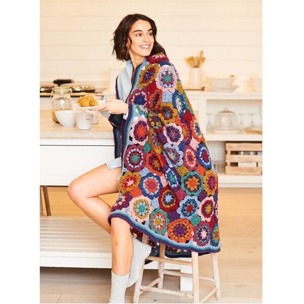 Stylecraft Special Aran Crochet Pattern - 10206 Blanket & Cushion ...