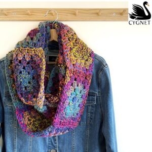 Sprinkles Pop Granny Square Scarf Free Pattern